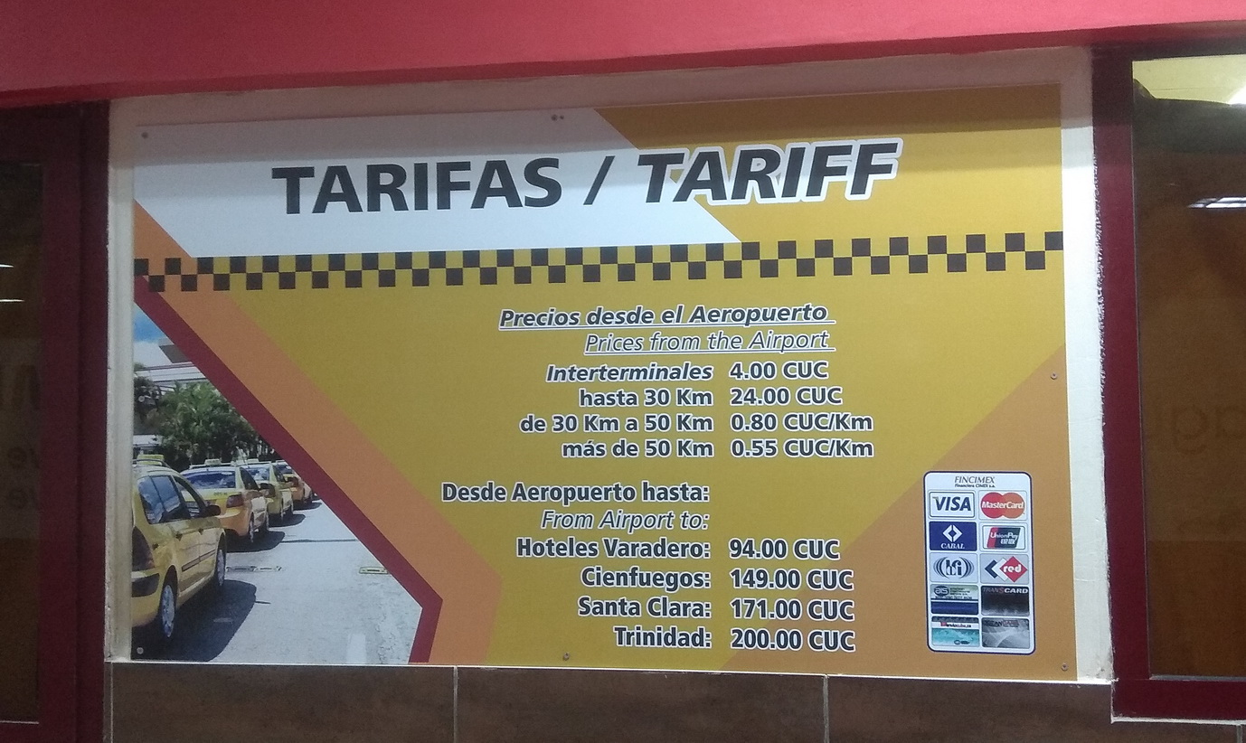 Тарифы на такси на Кубе