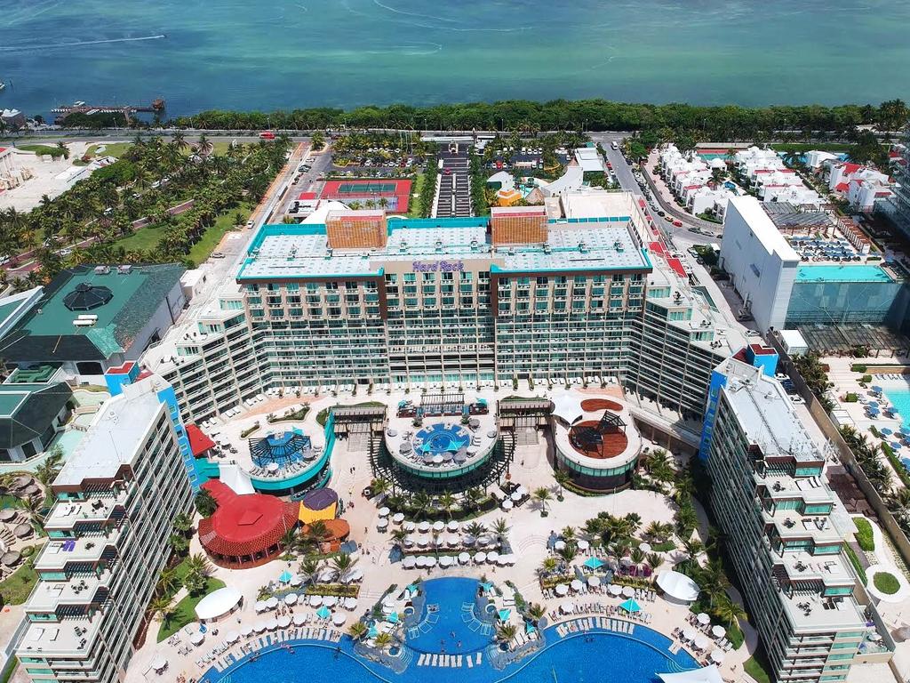 Отель Hard Rock Hotel Cancun - All Inclusive с высоты птичьего полета