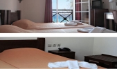 Кровать или кровати в номере Hotel Morfeas