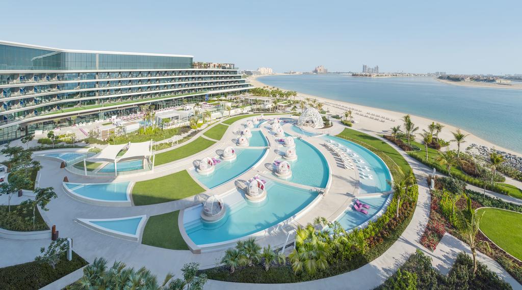 Отель W Dubai - The Palm с высоты птичьего полета