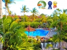 Вид на бассейн в Palm Beach Hotel Bali или окрестностях