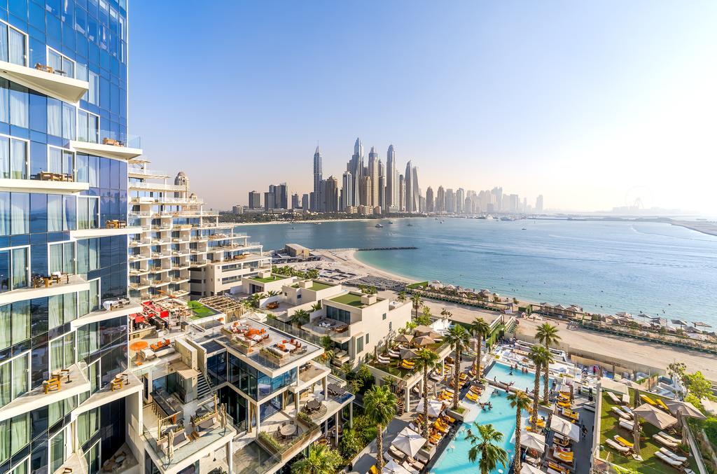 Отель Five Palm Jumeirah Dubai с высоты птичьего полета