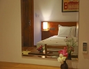 Кровать или кровати в номере Arena Hotel