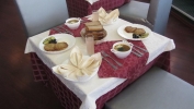 Breakfast options available to guests at Lesnye Ozera Sanatorium