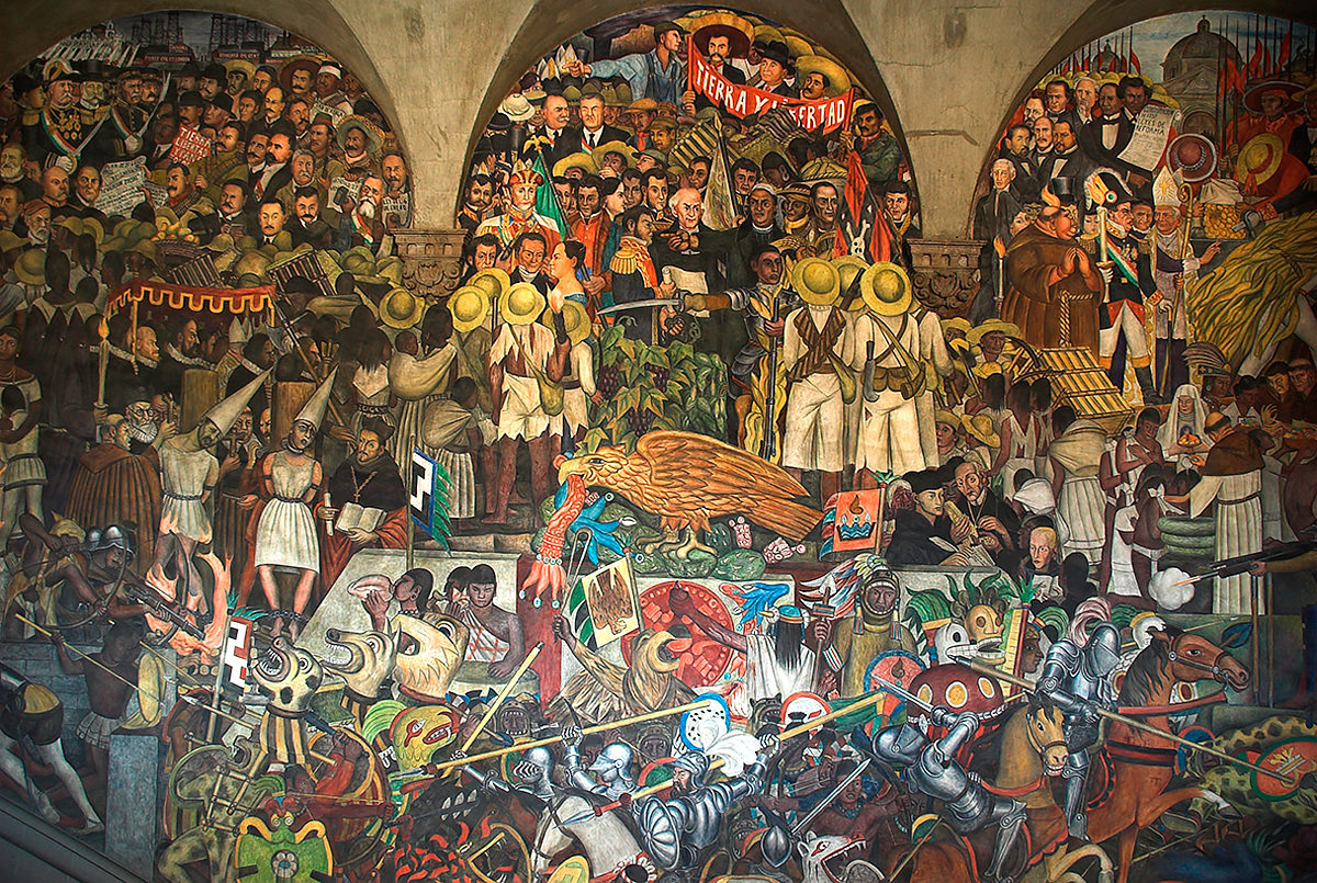 Murales de Diego Rivera en la Secretaria de Educacion Publica
